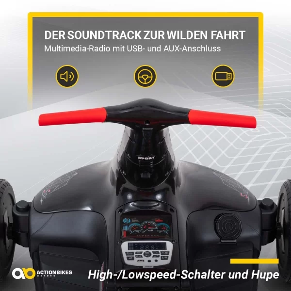 Actionbikes Motors Elektro Kart Driftscooter Axxis In Schwarz/Rot 3