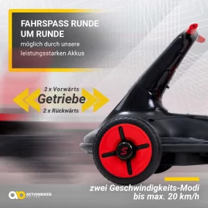 Actionbikes Motors Elektro Kart Driftscooter Axxis In Schwarz/Rot 18
