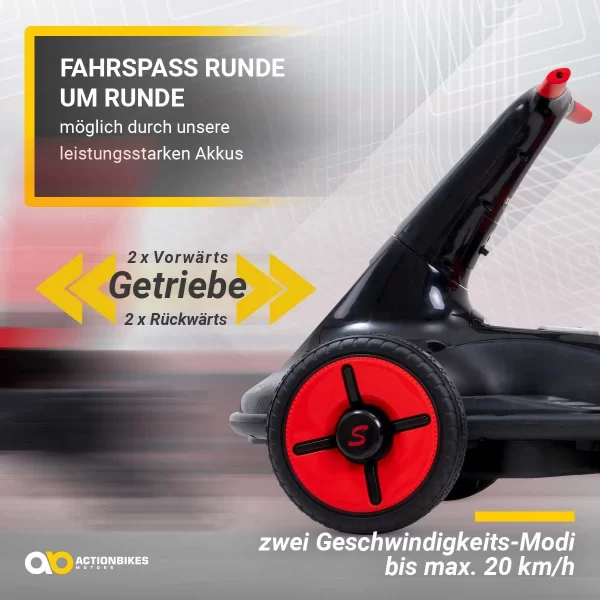 Actionbikes Motors Elektro Kart Driftscooter Axxis In Schwarz/Rot 5