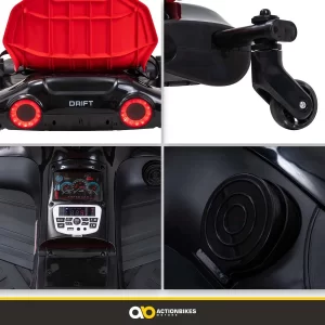 Actionbikes Motors Elektro Kart Driftscooter Axxis In Schwarz/Rot 26
