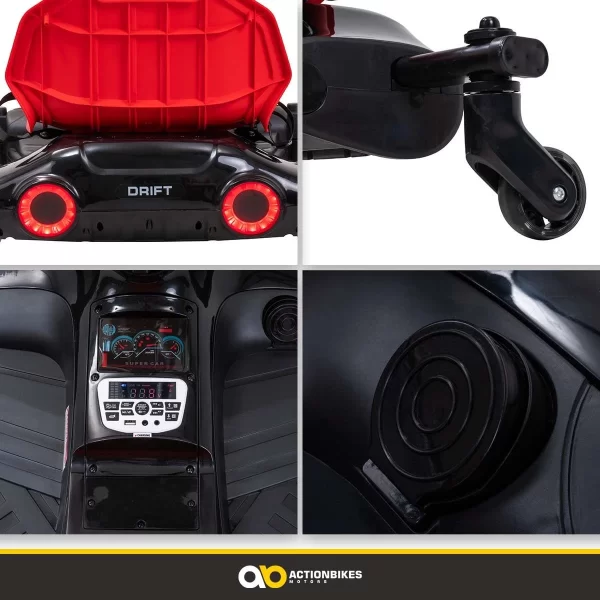 Actionbikes Motors Elektro Kart Driftscooter Axxis In Schwarz/Rot 9