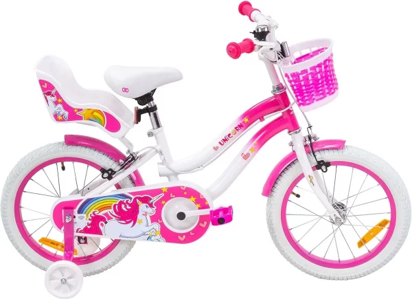 Actionbikes Motors Fahrrad Unicorn 16 Zoll In Pink/Weiß 9
