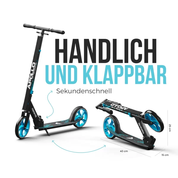 Apollo® City Scooter ” Phantom Pro ” In Blau 3