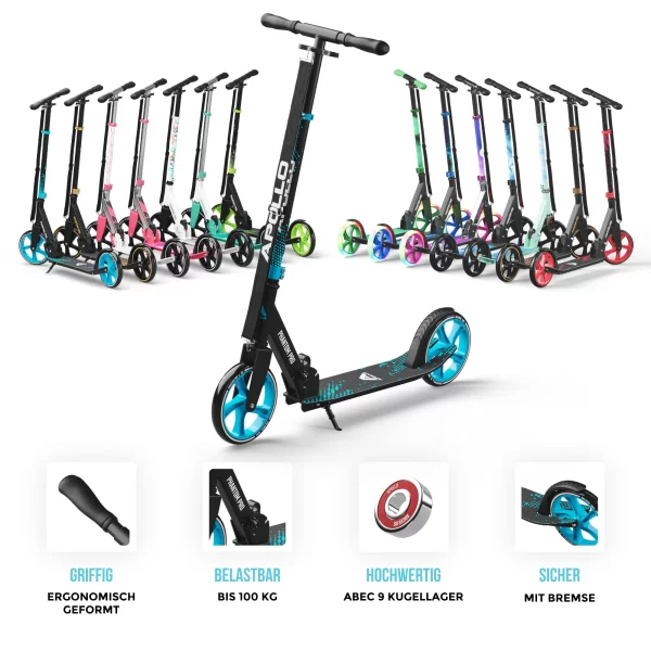 Apollo® City Scooter ” Phantom Pro ” In Blau 8