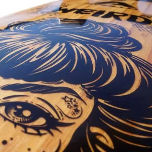 Apollo® Twin Tip DT Fiberglas Longboard ” Weird ” In Holz 19