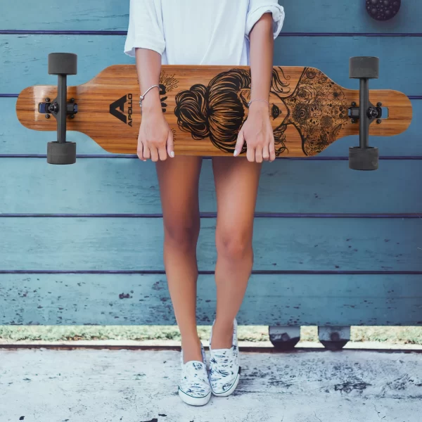 Apollo® Twin Tip DT Fiberglas Longboard ” Weird ” In Holz 8