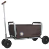 Beachtrekker LiFe Faltbarer Bollerwagen + Bremse, Klappbarer Handwagen (Braun) 17