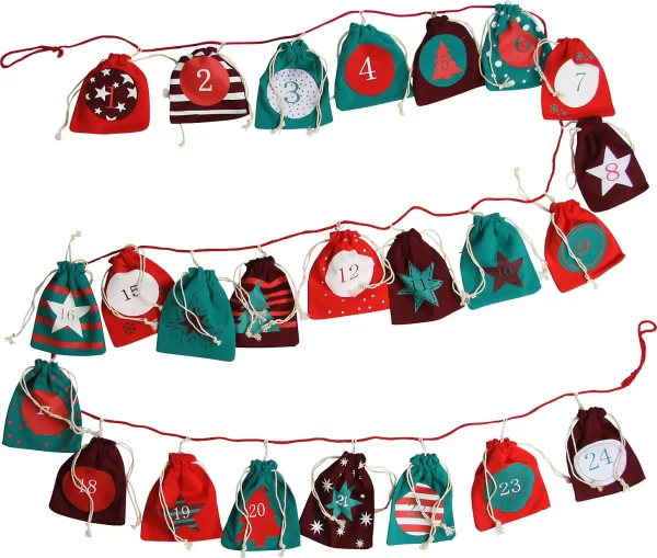 BeaLena® Adventskalender Girlande, 274 X 15 Cm 1