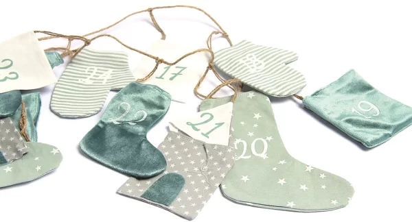 BeaLena® Adventskalender Girlande Petrol 1