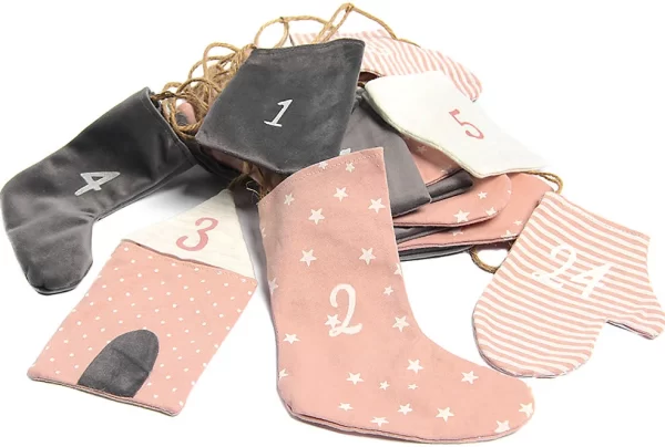 BeaLena® Adventskalender Girlande Rosa 1