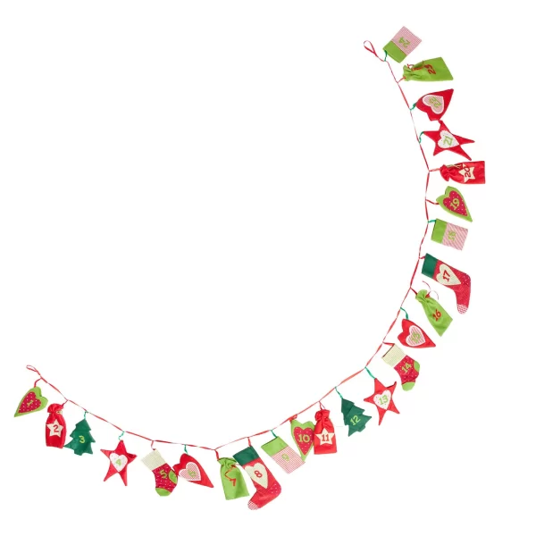 BeaLena® Adventskalender Girlande Rot/grün, 250 Cm 4