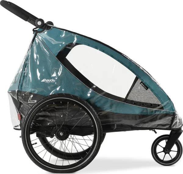 HAUCK Regenverdeck Für Fahrradanhänger Dryk Duo 5