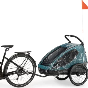 HAUCK Regenverdeck Für Fahrradanhänger Dryk Duo 20