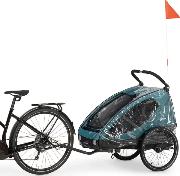 HAUCK Regenverdeck Für Fahrradanhänger Dryk Duo 6