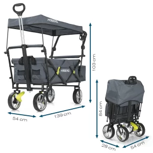 Bollerwagen Faltbar Strand Dach Handwagen Klappbar Gerätewagen Kinder Hoberg 10