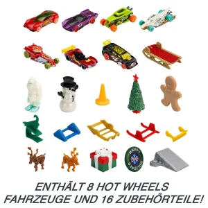 MATTEL Hot Wheels Kinder-Adventskalender 2022 Inkl. 8 Spielzeug-Autos In 1:64 12