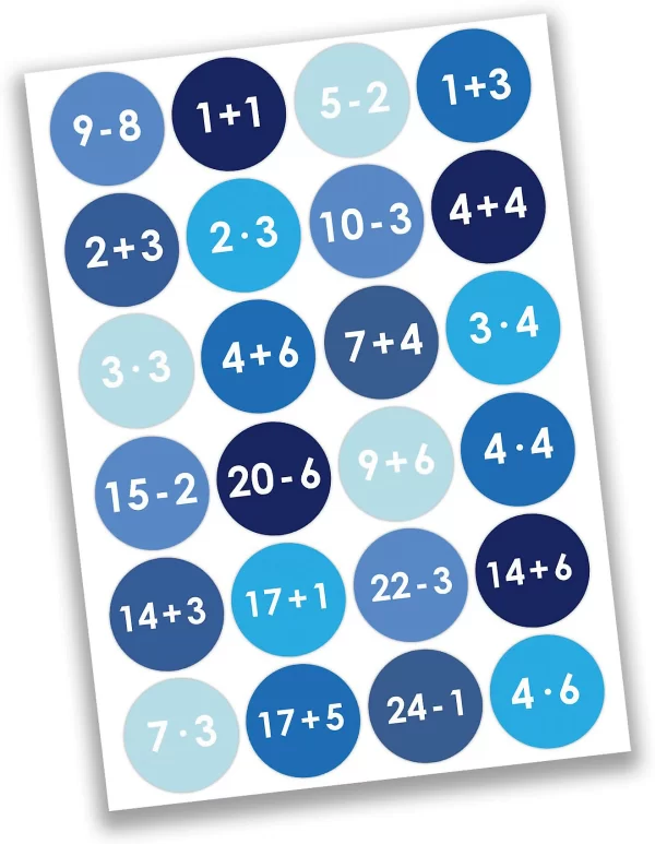 PAPIERDRACHEN Adventskalender Geschenktüten-Set Blau – Mit Klammern 4