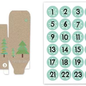 PAPIERDRACHEN Adventskalender Kisten Bedruckt – Weihnachtsmann 7