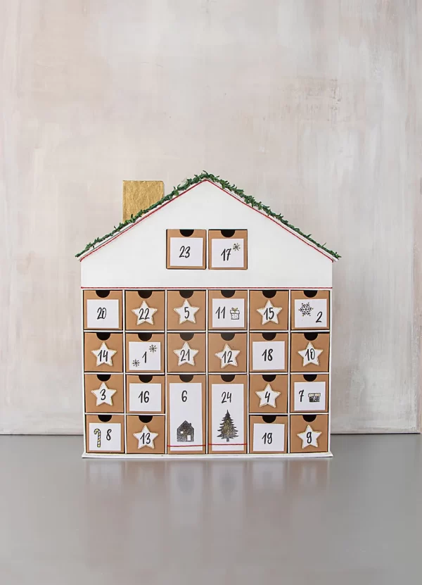 Rayher Pappmaché Adventskalender-Haus, 36 X 6,5 X 40 Cm 4