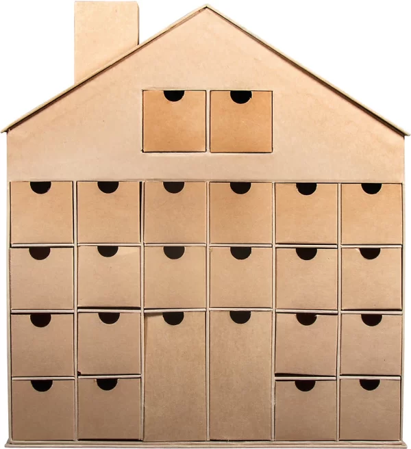 Rayher Pappmaché Adventskalender-Haus, 36 X 6,5 X 40 Cm 1